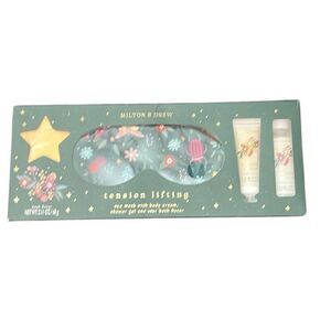 Milton & Drew Floral Bath & Body Set bath fizzer body lotion shower gel mask NIB
